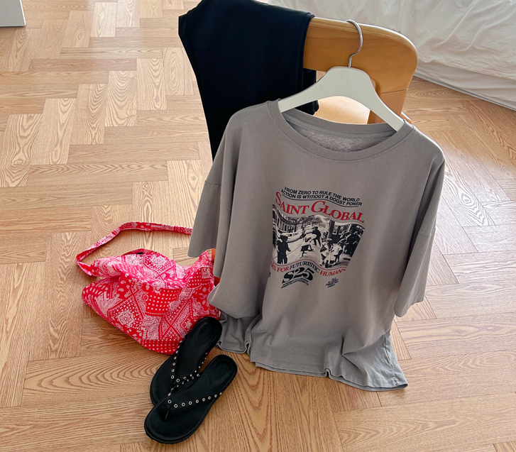 グローバル ナヘム 半そで ロングTシャツ