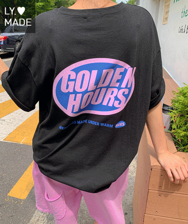 [男女共用]ゴールデンアワーズナ塩オーバーフィット半そでTシャツ