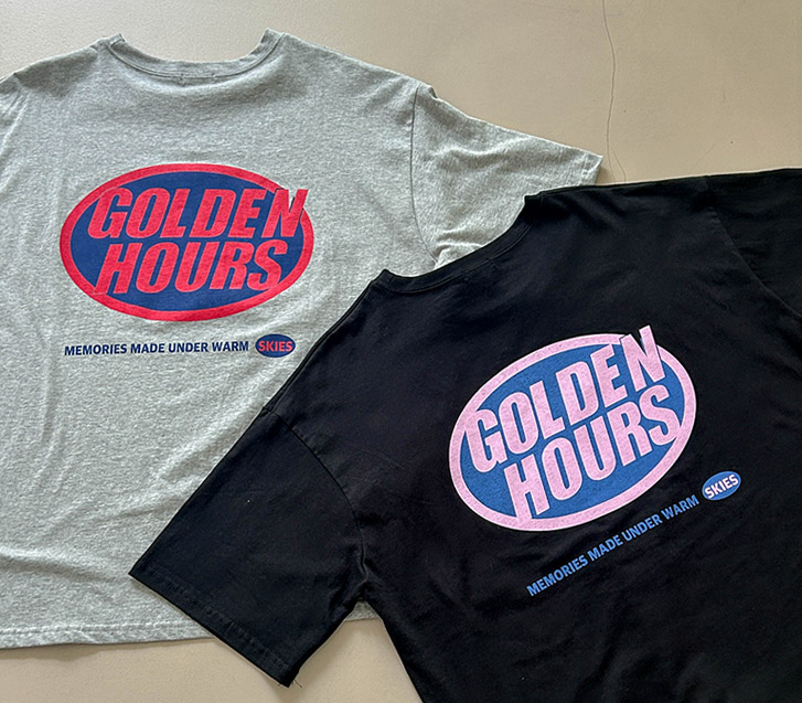 [男女共用]ゴールデンアワーズナ塩オーバーフィット半そでTシャツ