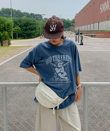 [男女共用]エンジェルナソム半そでロングTシャツ