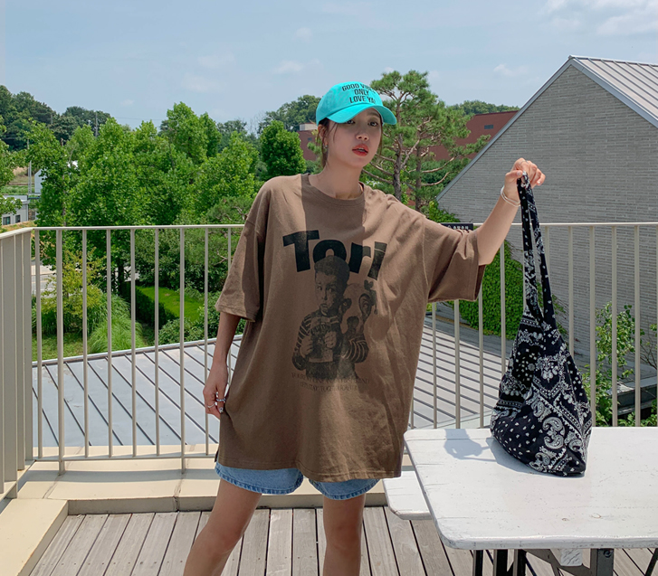 [男女共用] トリークラック ナヨム トイム半そで ロングTシャツ