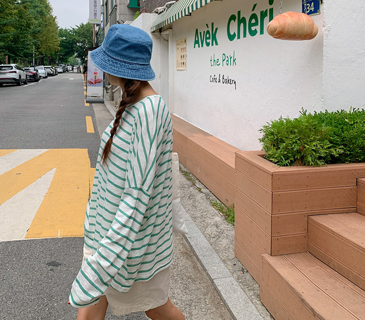 ドゥドゥダンガラリネンスラブ長袖Tシャツ