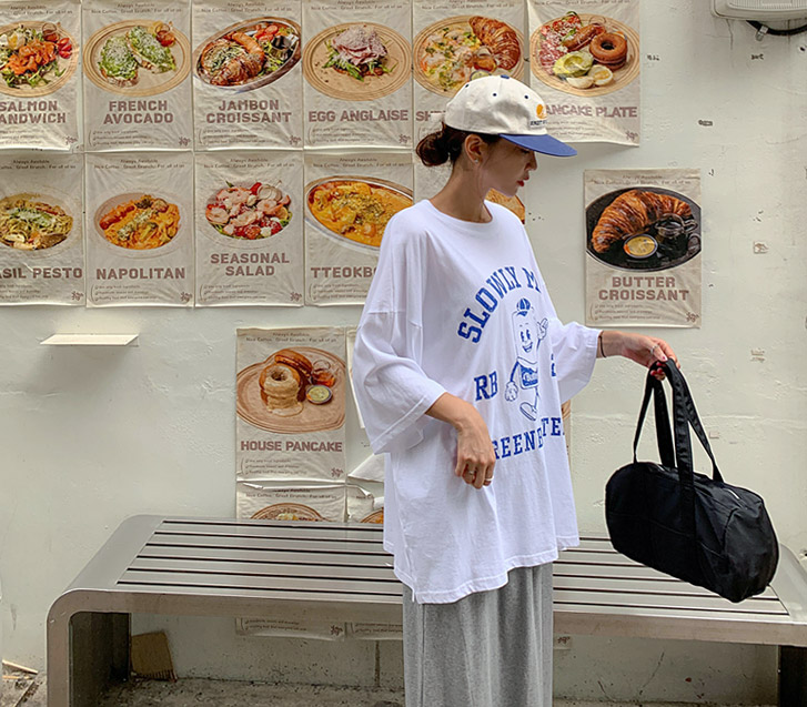 [男女共用]メルトナソムオーバーフィット半そでTシャツ