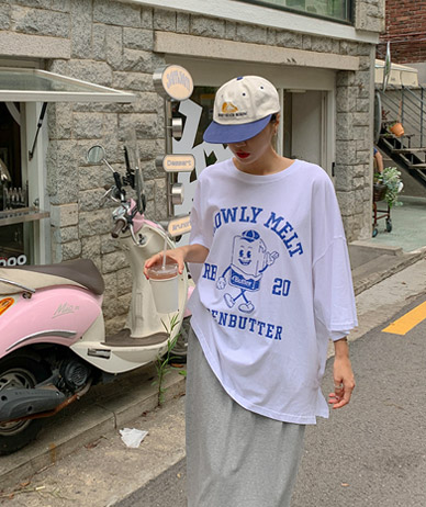 [男女共用]メルトナソムオーバーフィット半そでTシャツ