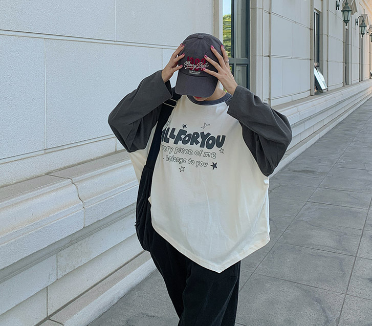 オールフォーユナ塩ラグランアンバル長袖Tシャツ