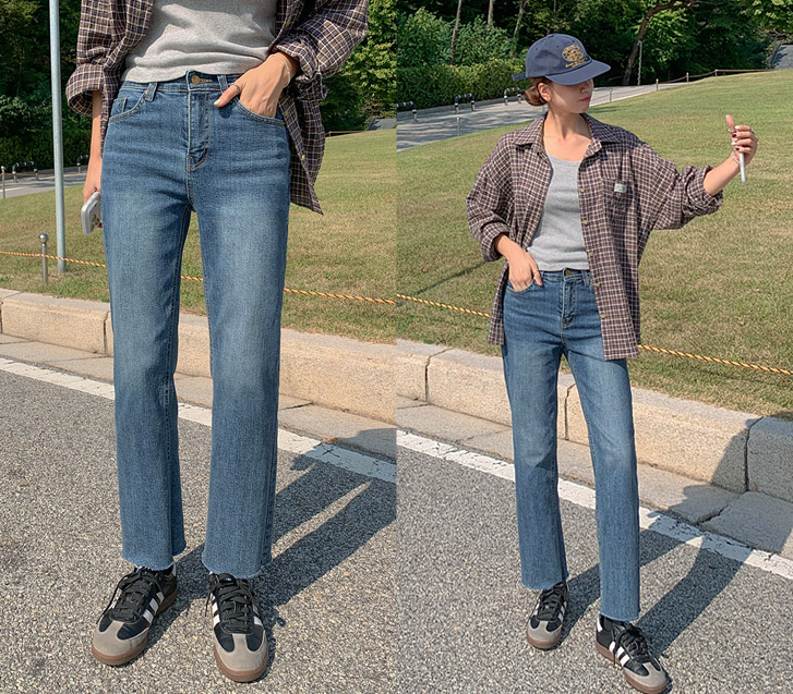 カンヌ ヒドゥンバンディング デニム日付パンツ