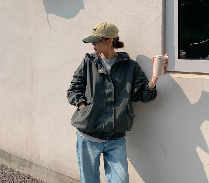 [男女共用]エコールハイネックピグメントフードハーフ夜像