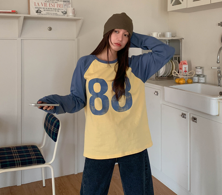 88 ナ塩ラグラン長袖ティーシャツ