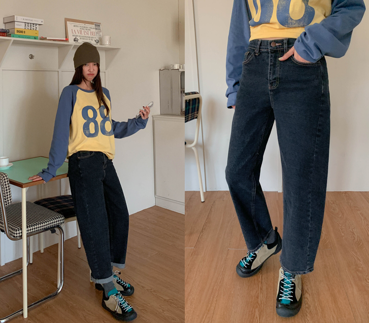 ウトデニム切開バンディング排気パンツ