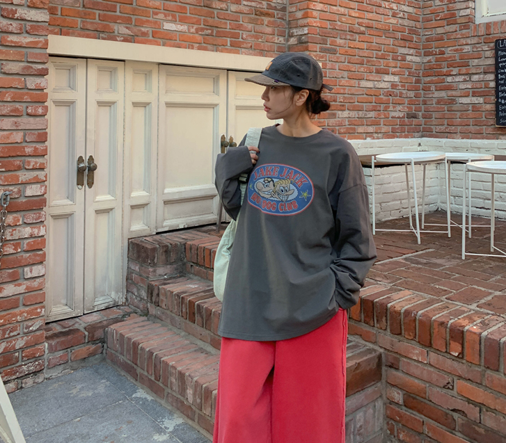 [男女共用]ホットドッグナ塩長袖ティーシャツ